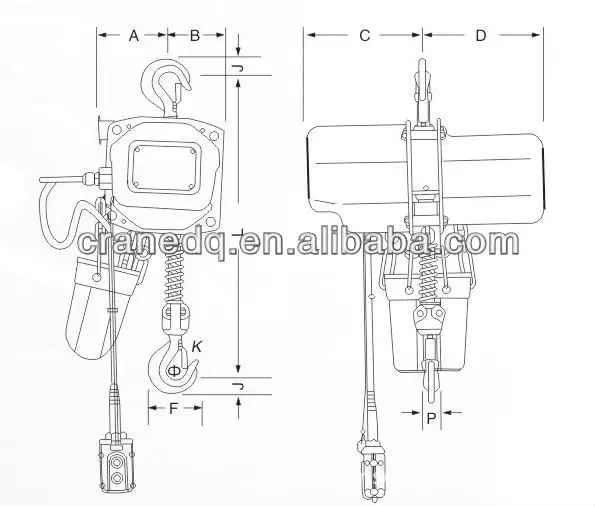 Construction Warehouse Workshop Kito Electric Chain Hoist - Buy Kito