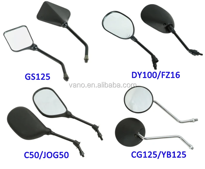 Red Cover GY6 Motorcycle Scooter Rearview Side Mirrors