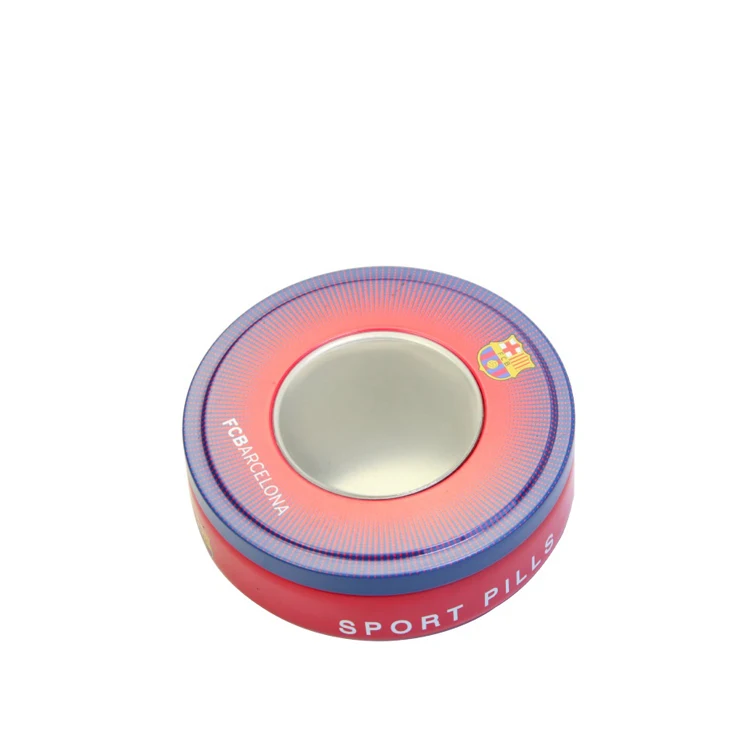 Factory price two-piece  round shape soap packaging boxes metal mint tin boxes with perfume