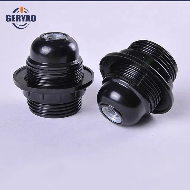 lighting fitting screw type E27 phenolic lamp holder with ring