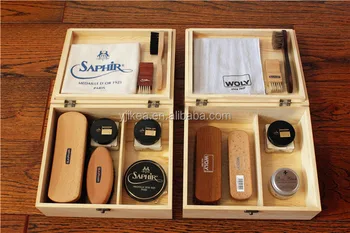 Popular Wooden Shoe Shine Box Durable 