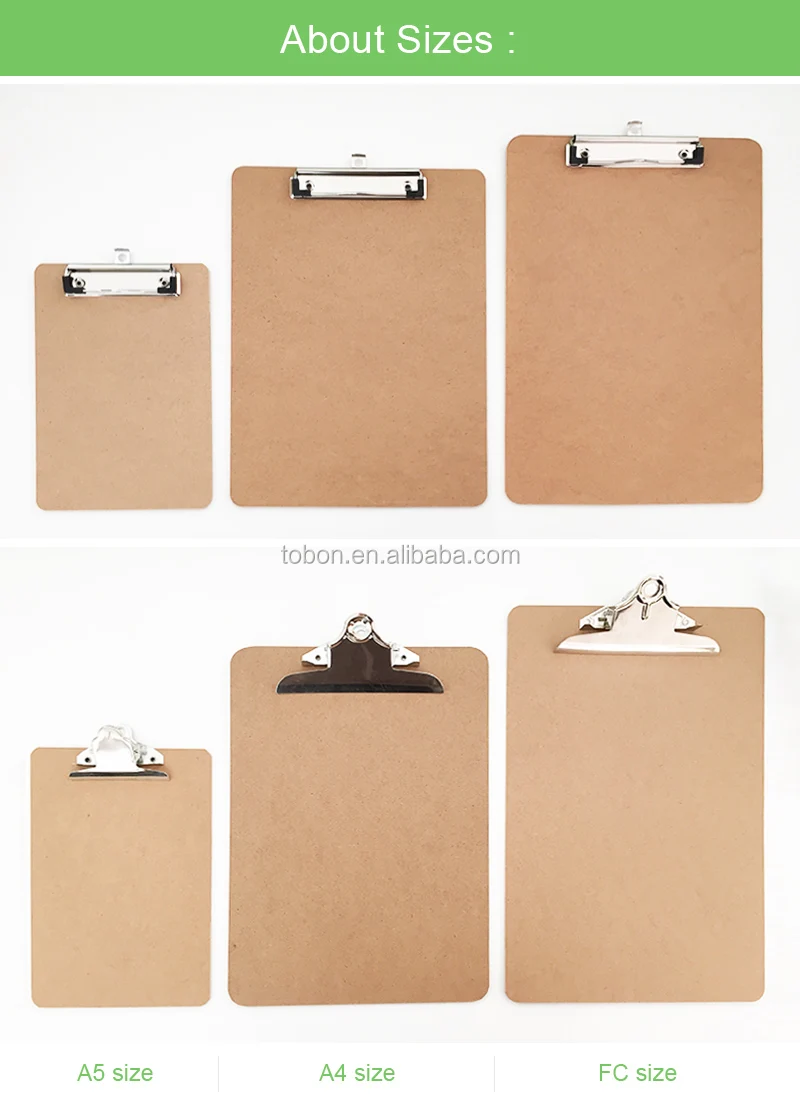 Fc A4 A5 Natural Color Mdf Clip Board Wooden Clipboard Buy Clipboard