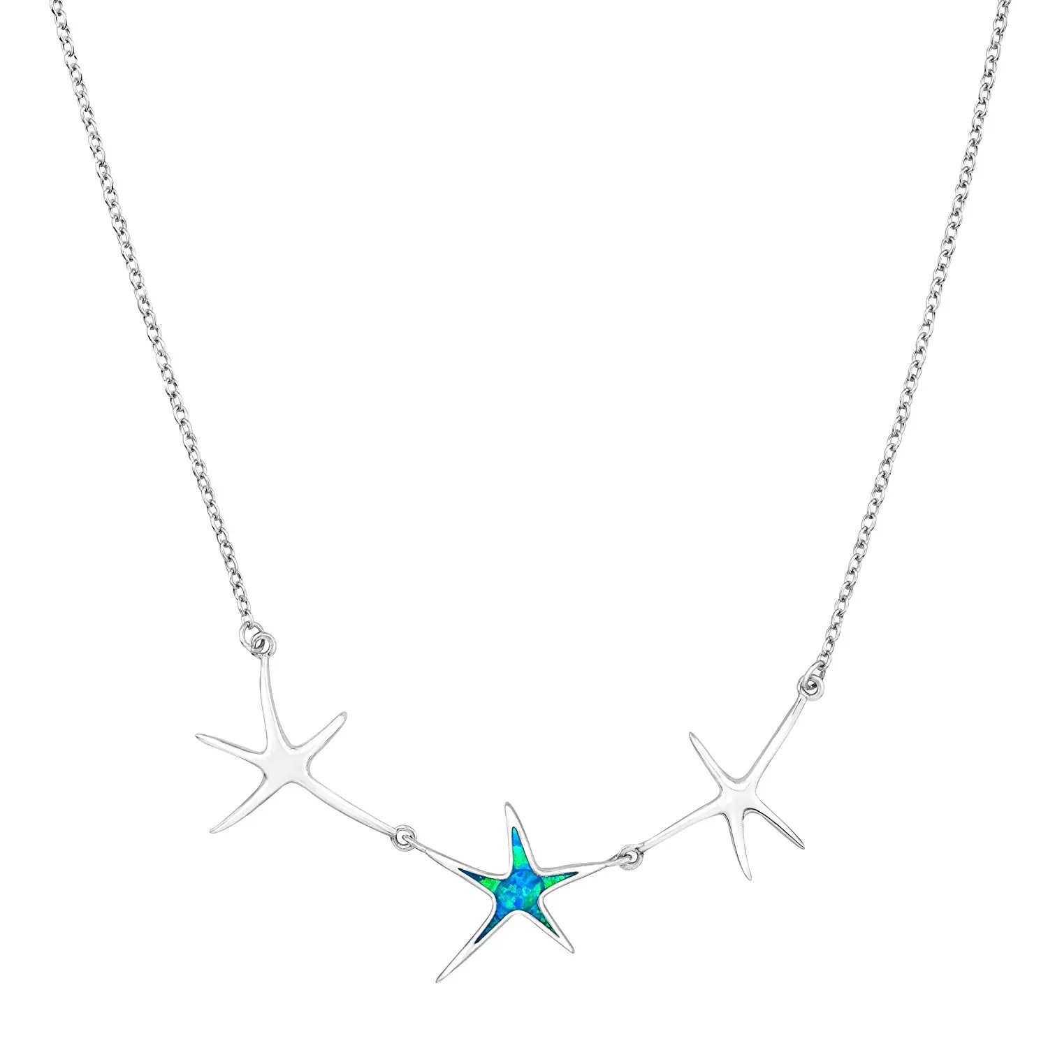 Sterling Silver Girls .8mm Box Chain 3D Sand Pail Starfish Decoration On Sand Pendant Necklace