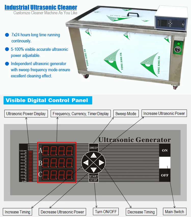 300L Industrial Ultrasonic Cleaner