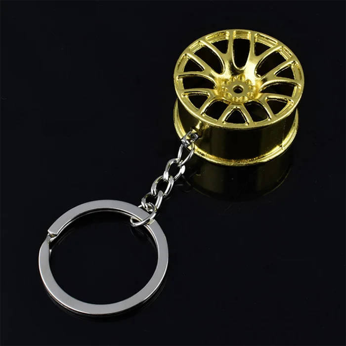 Wholesale Car Wheel Hub Shape Custom Metal Auto Keychain - Buy Wheel ...