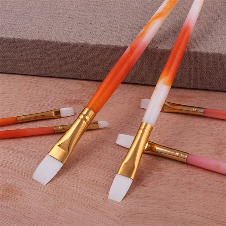 Wholesale Supplier Brass Ferrule Angular Taklon Artist Paint Brush