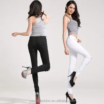 hole skinny jeans