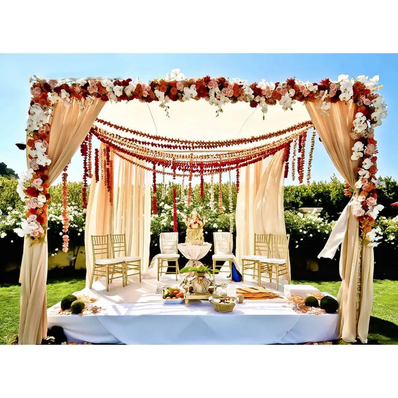 Rk Latest Style Indian Wedding Mandap Design With White Fabric