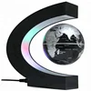 Novelty C Shape LED World Map Floating Globe Magnetic Levitation Light Antigravity Magic/Novel Lamp Birthday Home Dec Night lamp