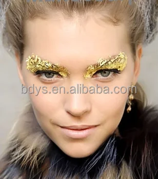 gold face paint body