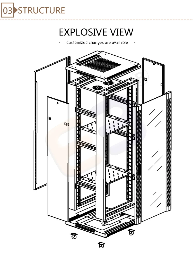 High Quality Data Center19 Inch Network Cabinet 42U Server Cabinet