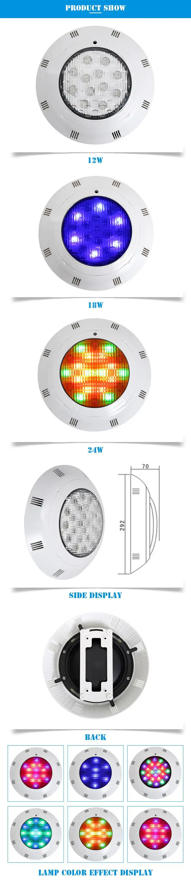 IP68 IP Rating And LED Light Source Multi Color Inground Led Swimming Pool Light