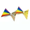 Custom metal lapel pin red triangle