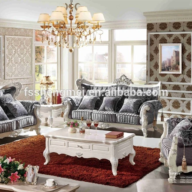 Silver Fabric Sofa Sets Wood Carving Sofas Living Room Set Silver Fabric Sofa Sets Wood Carving