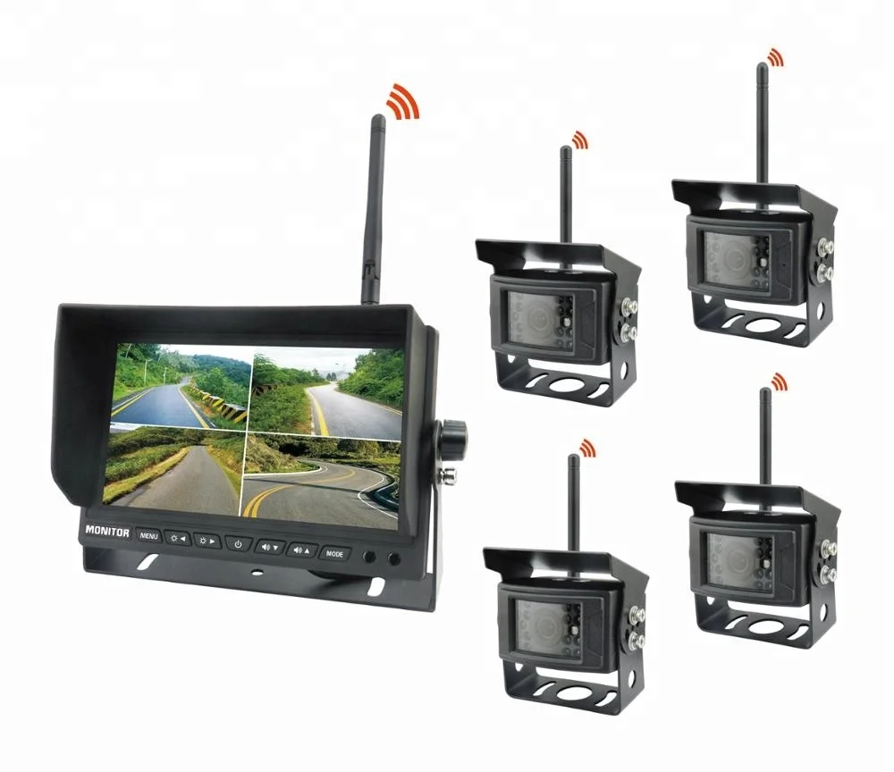 7 Inch Wireless Backup Camera Monitor System Split Screen For Rv Car ...