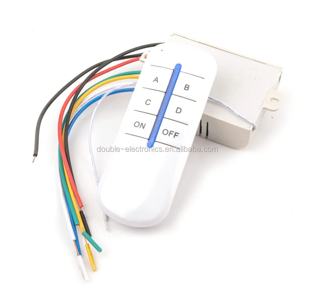 4 voies-Lumière-Lampe Digital Wireless Remote Control Switch ON//OFF 220 V h9v5 1x