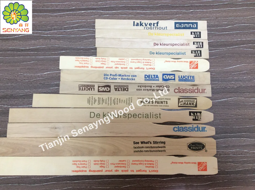 Natural Wood Mixing Paint Paddle Stir Sticks Buy Natural Wood Stir