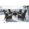 Yizhou Outdoor garden rattan wicker high backrest large conversation meeting table and chair kindergarten children study table
