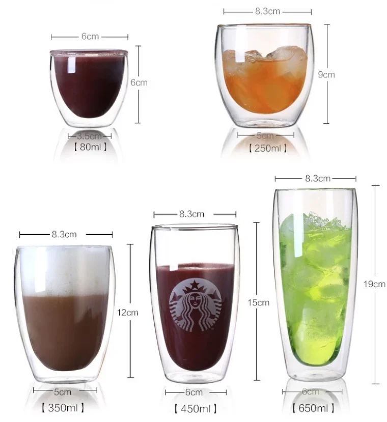 Trust Double Wall Glass Cup 80 250 350 450 650 Ml Buy Double Wall