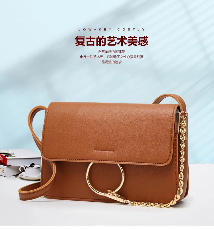 brown leather mini bag