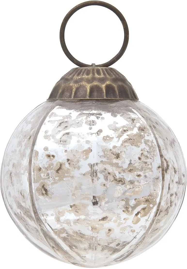 4.5. Luna Bazaar Small Mercury Glass Ornament (Penina Design, Ball Shape, 2...