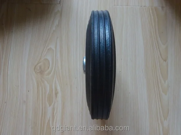 Galvanized rim rubber material 200mm solid wheel