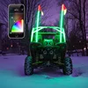 Remote control flexible rgb led whip light for atv utv