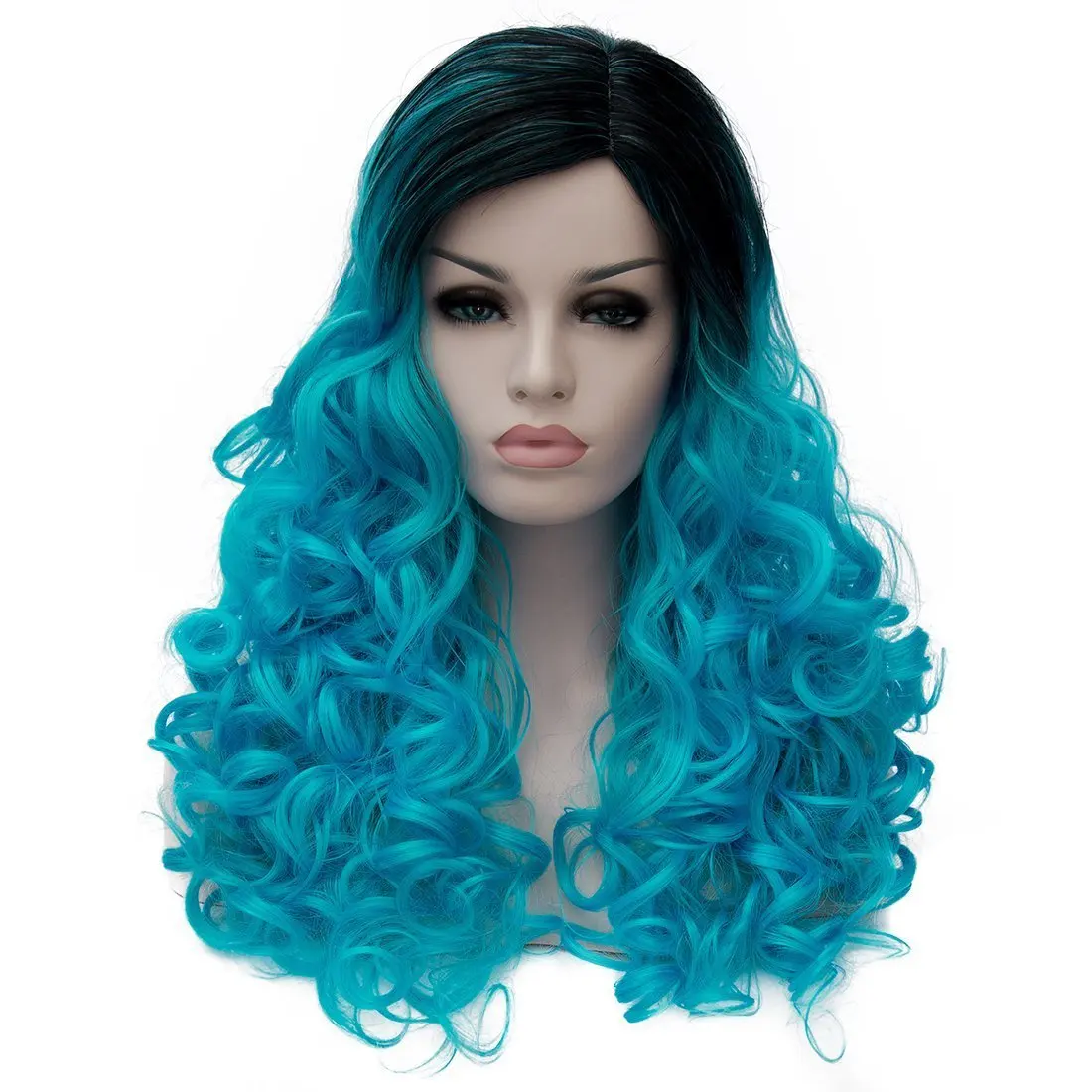 Синие волосы парик