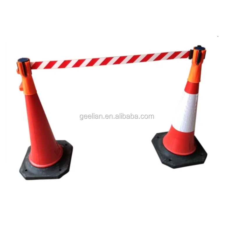 Skipper Cone Mounted Barrier Tape Red//White