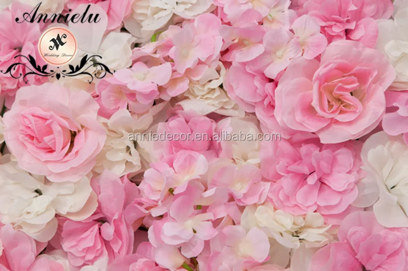 Wholesale Pink Silk Rose Flower Wall Panel, 16''X24'' Artificial Flower Wall Wedding Backdrop for Wedding Party Decoration