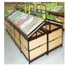 Customized size 3 layers fruit vegetable display shelf for supermarket