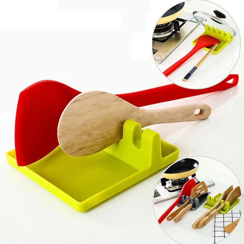 Silicone Spoon Rest Stands Soup Spoon Holder For Spoon Stove Chopstick