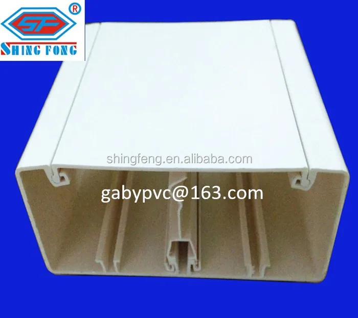 Plastic Pvc 2 Compartment Dado Trunking Pvc Cable Trunking With