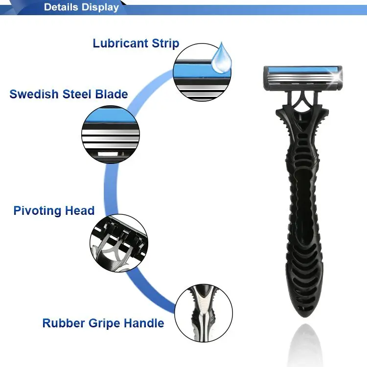 Cheap Disposable Razor Manufacturers Triple Blade Shaving Stick Razor