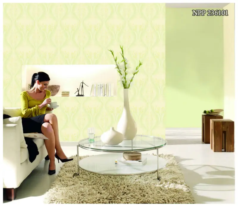 Elegant Wheat Design PVC Wallcovering Country Style Wallpaper