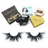 2019 Akara Custom Packaging Vegan False Eyelash Manufacturers Private Label Faux Mink Silk Lashes Vendor 3D Mink 25mm Eyelashes