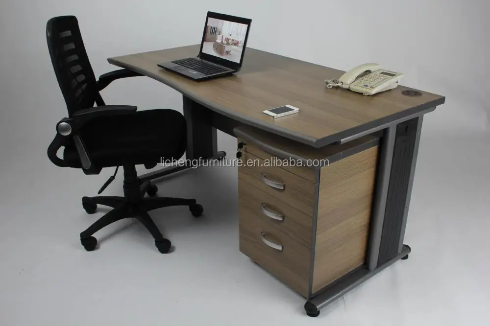 Waved Design Single Person Office Table - Buy Wooden Staff Table/desk ...
