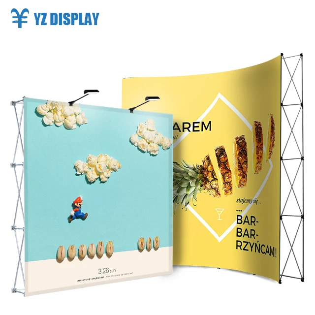 Booth Trade Show Pop up Stand Lighting Factory Priec + Promo Counter Table Wall Custom a Frame Banner