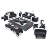 Recent new design Living room furniture genuine leather double sided sofa