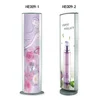 Rotating acrylic light box displaying shelf for advertising