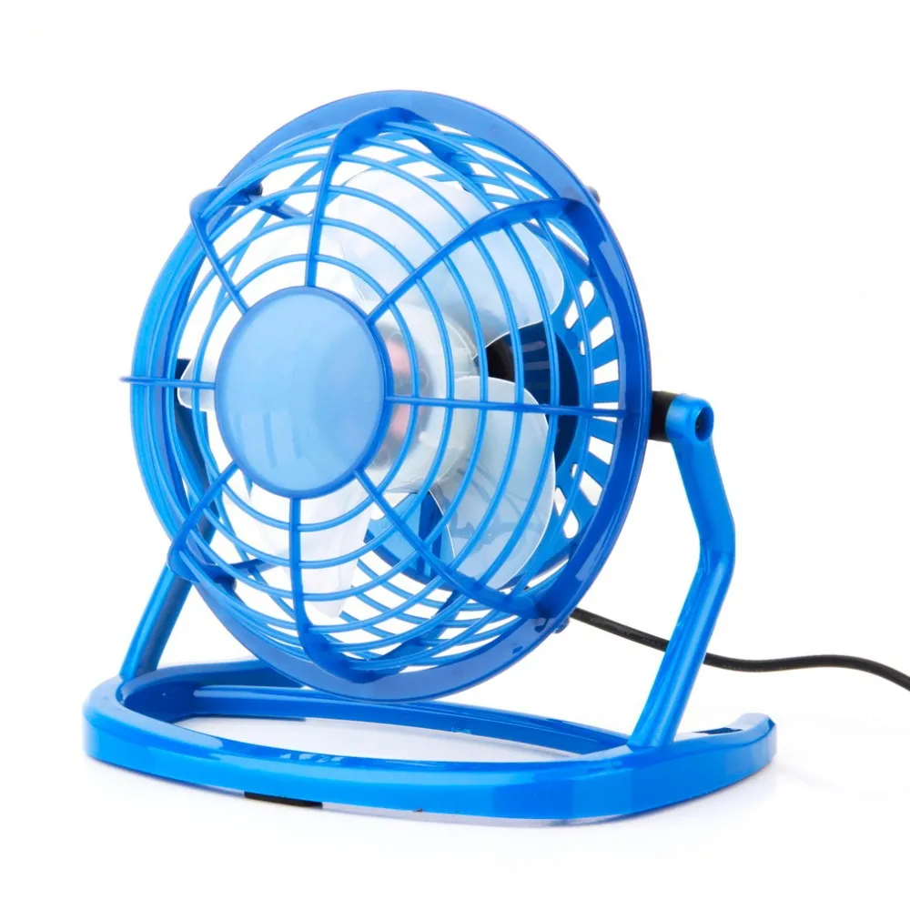 USB Fan Portable DC 5V Small Desk 4 Blades Cooler Cooling Fan USB Mini Fans Operation Super Mute Silent 2.5W,C