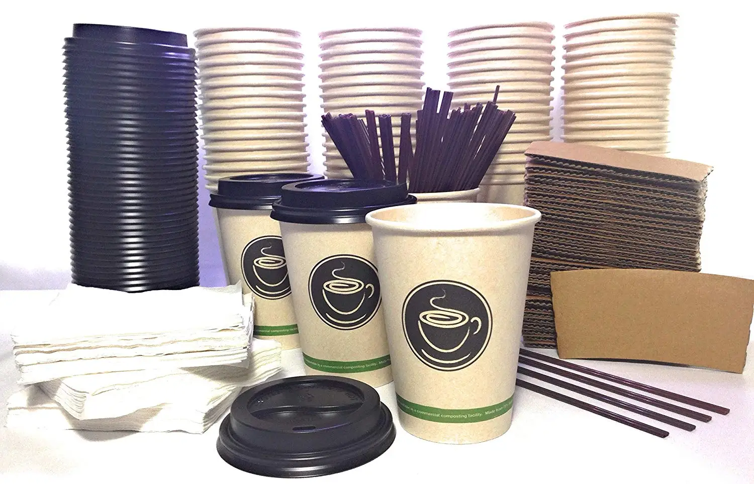 Cheap Paper Coffee Cups With Lids And Sleeves, find Paper Coffee Cups