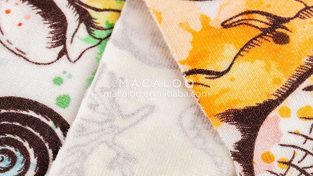 Eco friendly Starfish printed bamboo muslin fabric for baby clothes