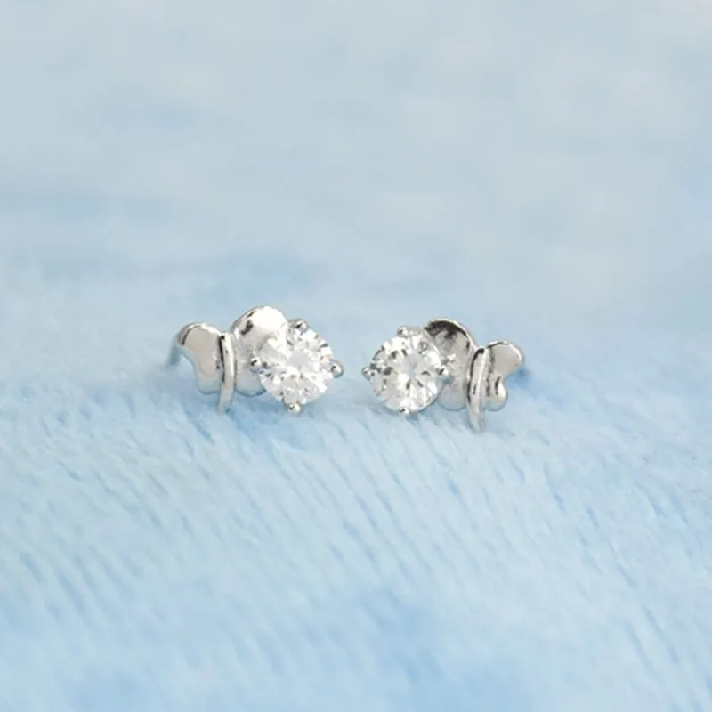 Promotional Classic White Stone Beauty Rhodium Plated Tiny Stud Ear Rings Earrings Buy Beauty
