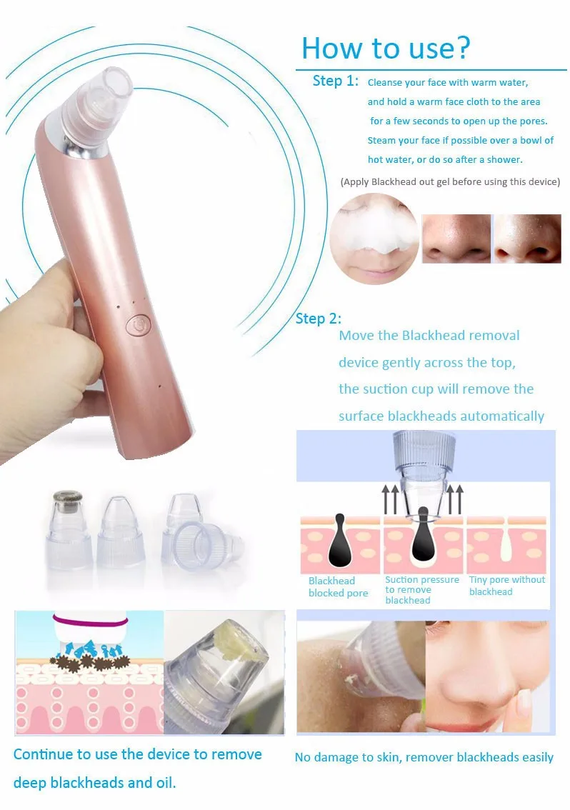 Mini Beatuty Tool 4 In 1 Multifunction Facial Blackhead Extraction Machine