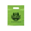 TOP Double film die cut handle Custom logo printed PE Materials plastic shopping merchandise bags with extra capacity