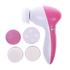 Exfoliating Electric sonic facial cleansing brush with 5 Brush Heads for Removing Blackhead Massaging Waterproof