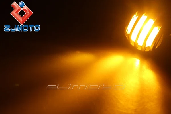 Universal Motorbike Night Lights  Black&Brass Retro turn signal light LED  Amber Bulb Turn Signal Lamp For Chopper Bobber