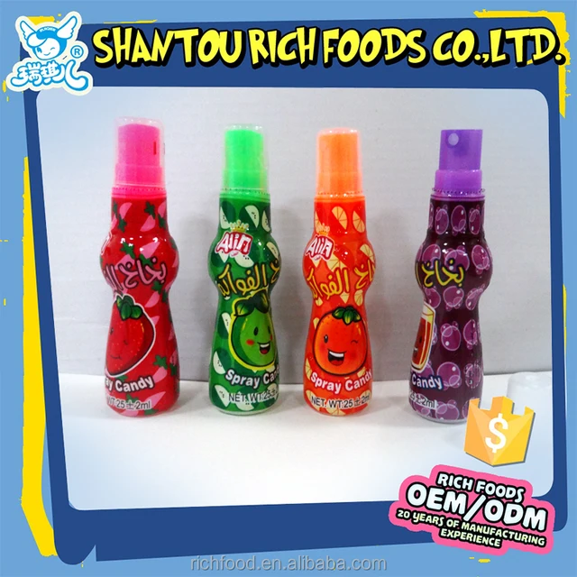 gourd shape sweet super super sour spray candy for sale
