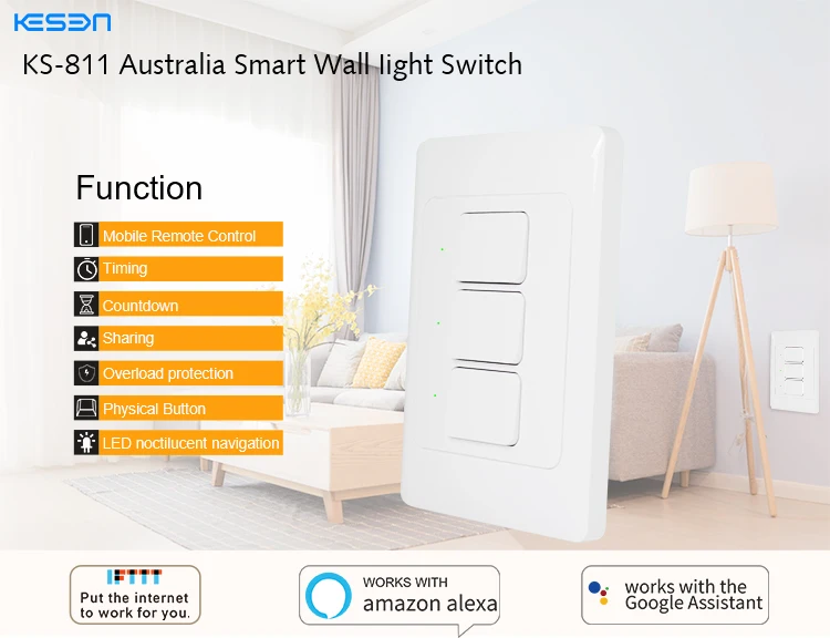 Household Smartlife Wifi Light Switch Smart Home Physical Button Wall